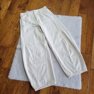 Pilcro Anthropologie Barrel Leg Jeans Women's 29 Cream Ivory Denim Pants